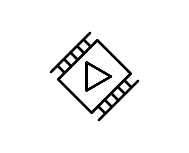 电影线条图标图片下载