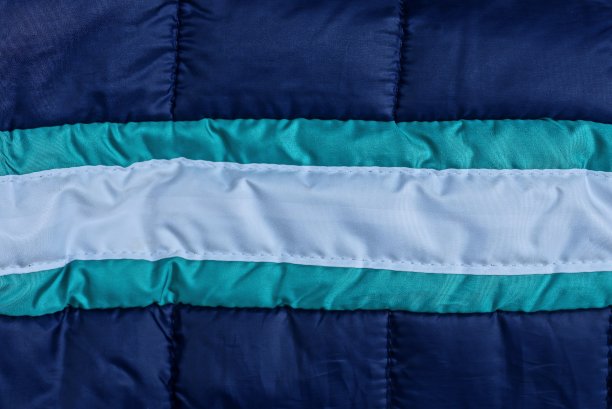 彩色织物纹理有白色和绿色条纹图片下载