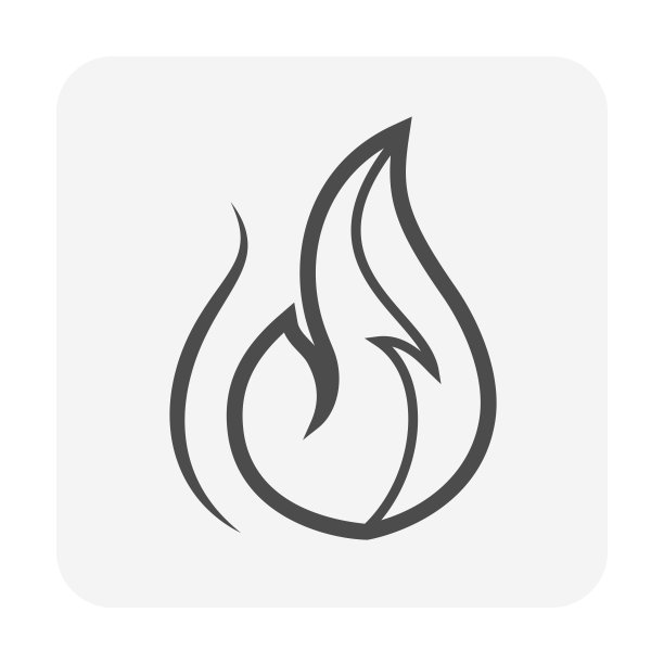 火焰的气体能量矢量图标设计。图片下载