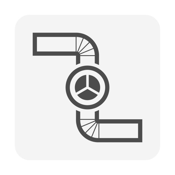 油气管道和阀门控制矢量图标设计。图片下载