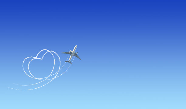 飞机在空中画一颗心图片下载