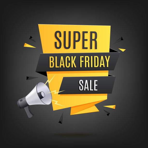 黑色星期五的促销标语以黑色为背景图片下载