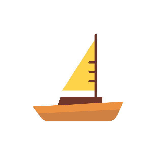 帆船图标符号孤立在白色图片下载