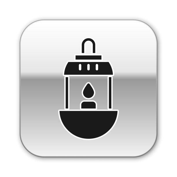 黑色斋月卡里姆灯笼图标孤立图片下载