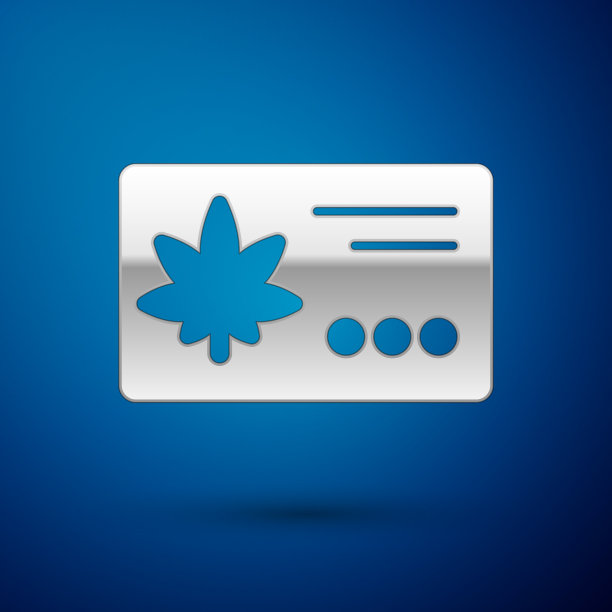 银色日历和大麻或大麻叶图片下载