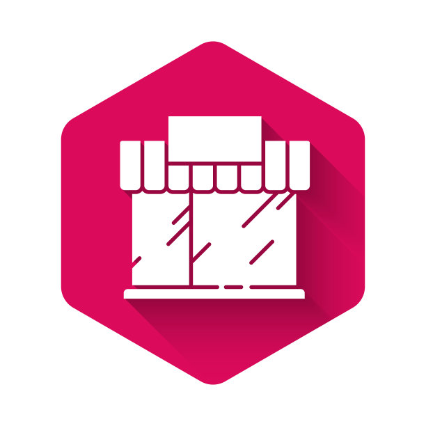 白色购物大楼或商场图标图片下载