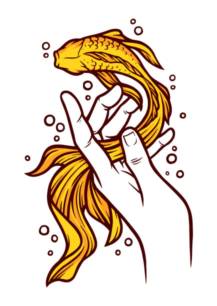 鱼和手图片下载