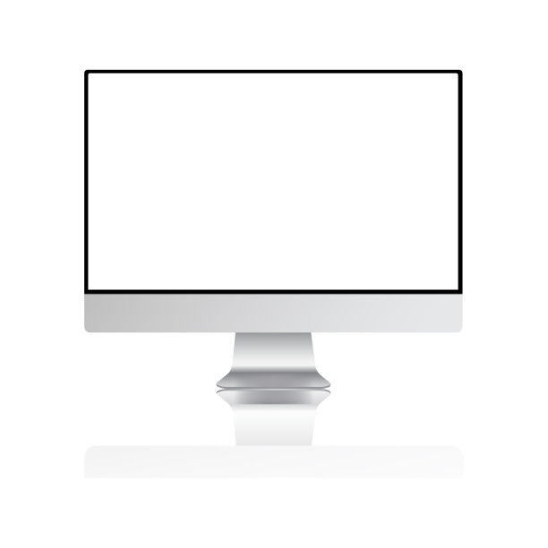 真实的电视显示器模型孤立图片下载