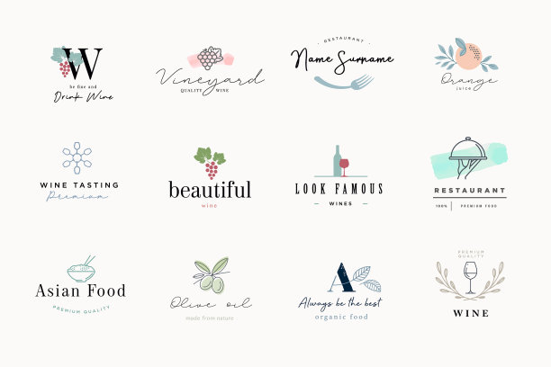 设置食物和饮料的标识图片下载