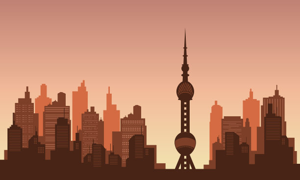 背景在市中心与下午的天空图片下载