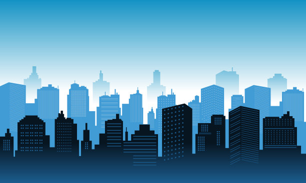 背景在市区与蓝天图片下载