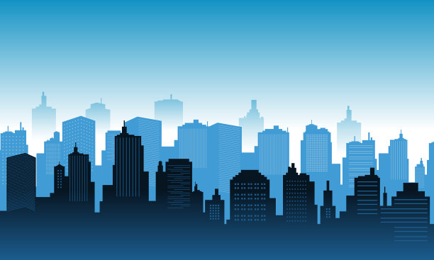 背景在市区与蓝天图片下载