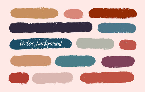 集水彩笔触在grunge风格图片下载