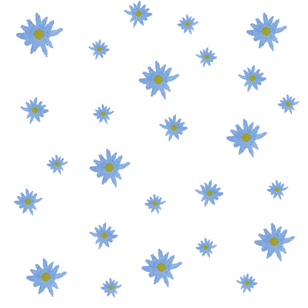 水彩无缝图案与蓝色花朵图片下载