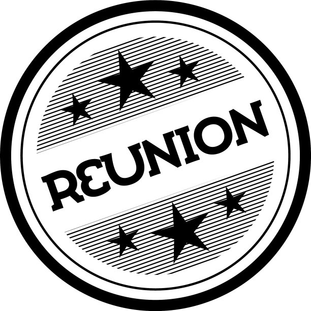 团圆黑色邮票上的白色背景图片下载