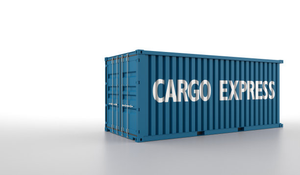 蓝色集装箱20和40英尺。3 d演示。图片下载