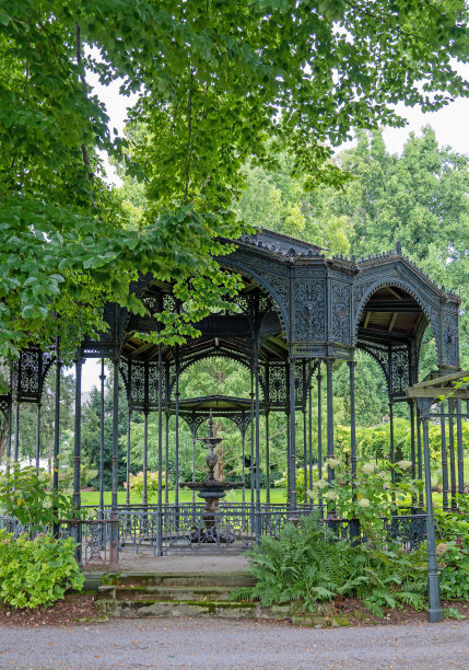 康斯坦茨湖弗里德里希港的亭子图片下载