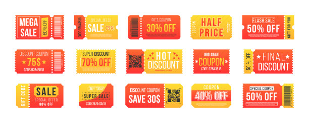 折扣机票,优惠券。图片下载