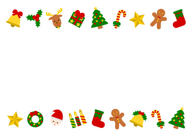 圣诞节。矢量插图的圣诞节图标。装饰框。图片下载