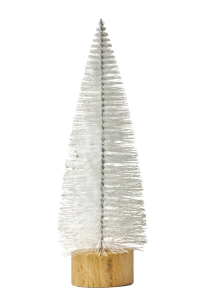 白色背景上的白色圣诞树图片下载