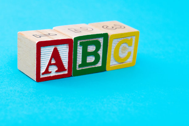 有字母A、B、C的木块图片下载