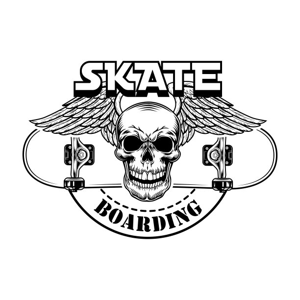 滑板符号矢量插图图片下载