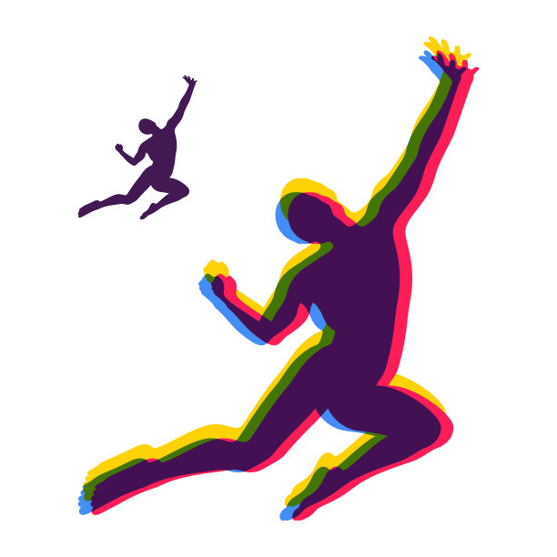 剪影一个跳跃的人自由的概念图片下载