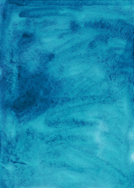 水彩海蓝色背景。水彩画蓝绿色的背景。纸上图片下载