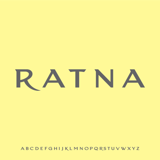 Ratna未来主义的优雅和大胆的现代字体图片下载