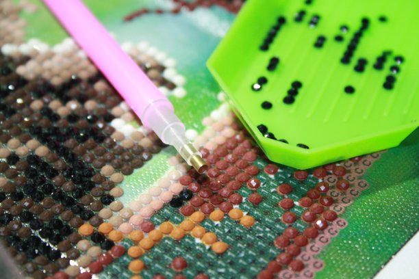 收藏钻石刺绣、钻石马赛克。彩色水晶。图片下载