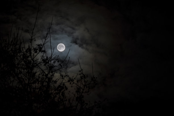 神秘的夜空和满月图片下载