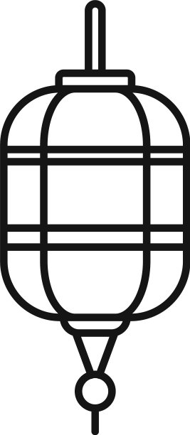 纸中国灯笼图标轮廓风格图片下载