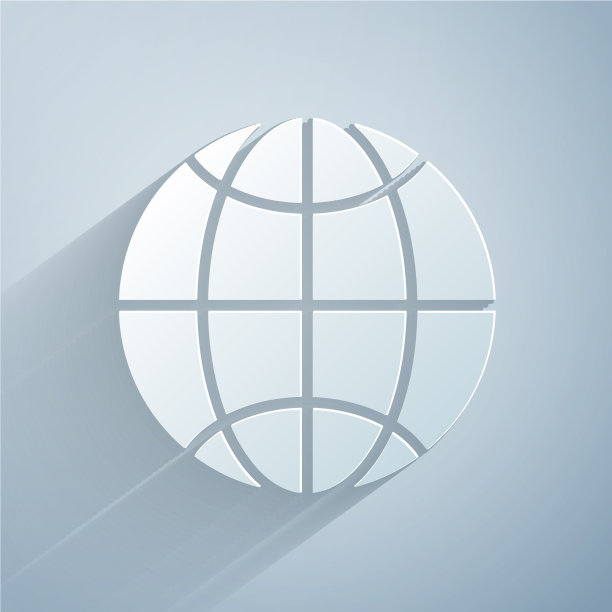 剪纸全球科技或社交网络图标图片下载