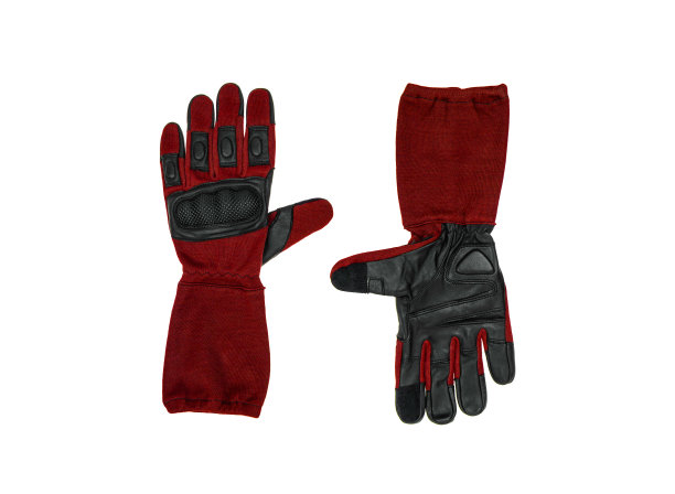 防护手套隔离白色背景。的手腕。全指手套隔离白色图片下载