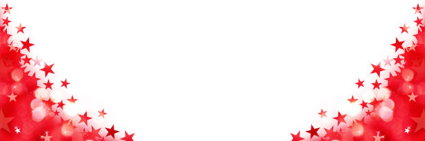 闪亮的全景圣诞假日背景与星星孤立在白色的红灯图片下载