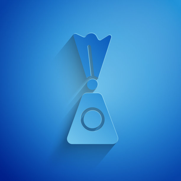 剪纸糖果图标孤立在蓝色背景图片下载