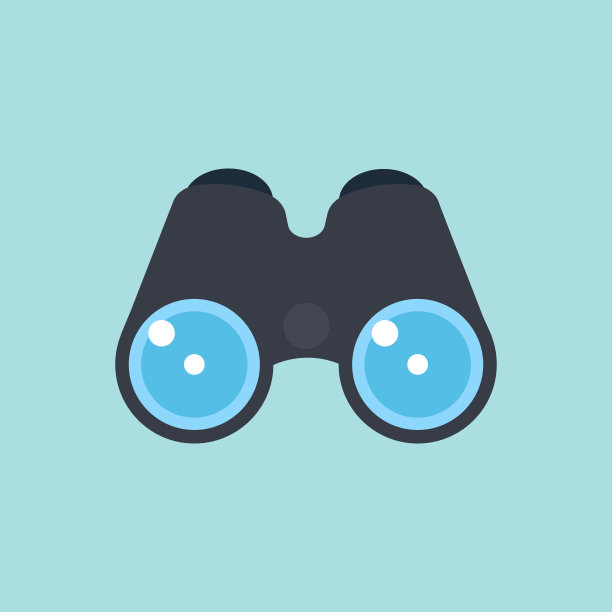 双筒望远镜图标。矢量图图片下载