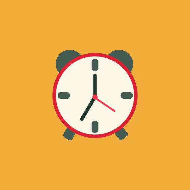 时钟。闹钟。平面设计。插图图片下载