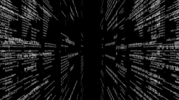 在虚拟空间中飞行的程序代码块图片下载