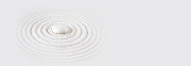 禅宗日本园林背景。水平的旗帜图片下载