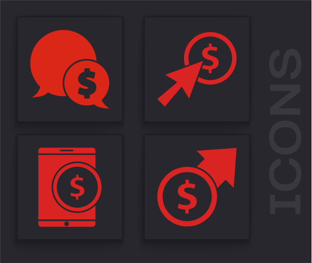 设置金融增长和硬币言论泡沫图片下载