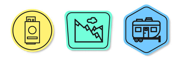 设线护照，票山和房车图片下载