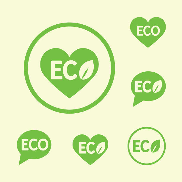 生态标志圆形绿色标志图片下载