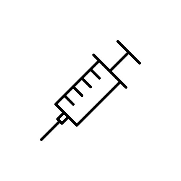 医用注射器喷射线黑色图标图片下载