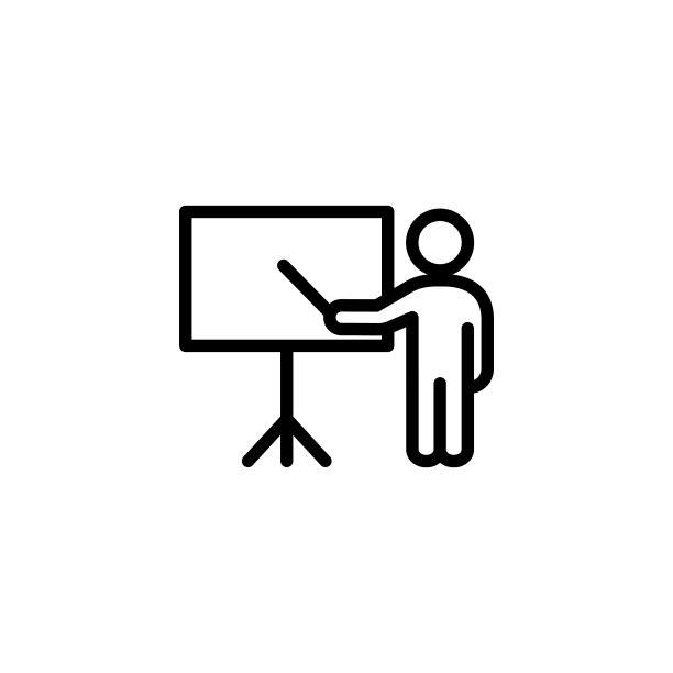 演讲者靠近黑板线黑色图标图片下载