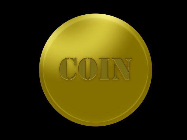 金币在白色背景插图平面设计在黑色背景图片下载