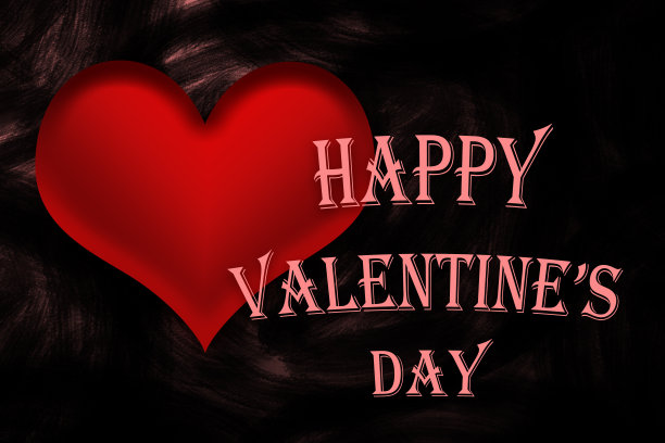 情人节快乐心形平面设计图片下载