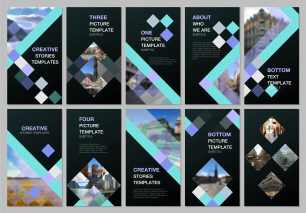 创造性的社交网络故事是垂直设计的图片下载