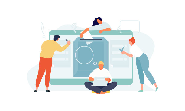 人们分组在线投票的概念图片下载