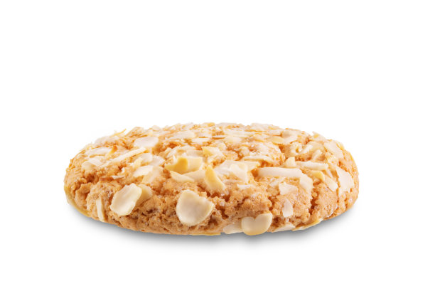 杏仁饼干在白色孤立的背景图片下载